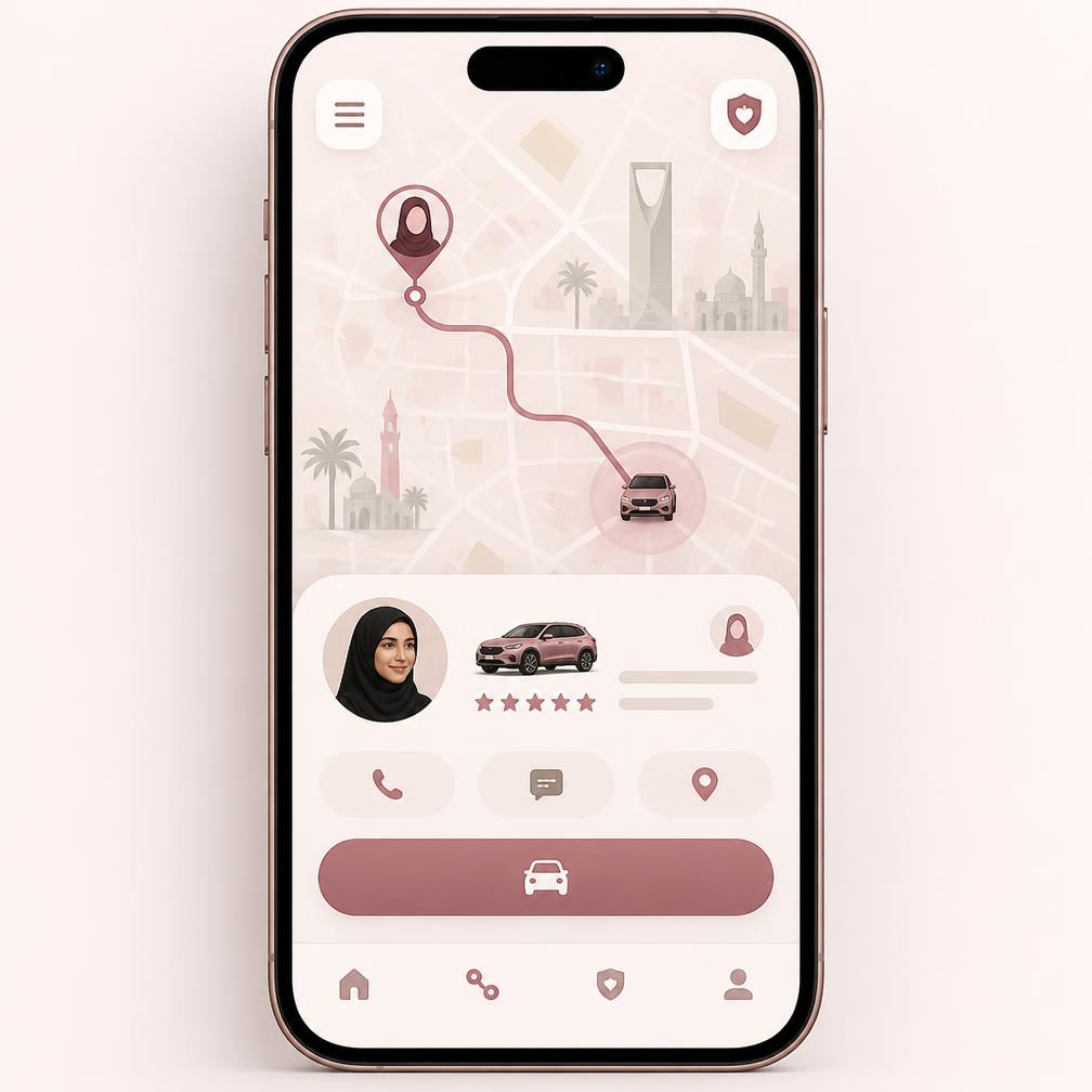 شاشة حجز رحلة نسائية
